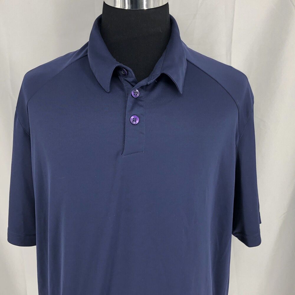 Nike Team Reckoning Navy Blue Performance Golf Polo Shirt 267847 XXL